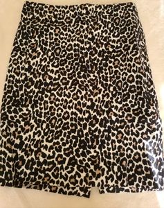 J. Crew Leopard Pencil Skirt